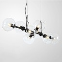 Loft Industry Modern - Space Balls Line Chandelier V2